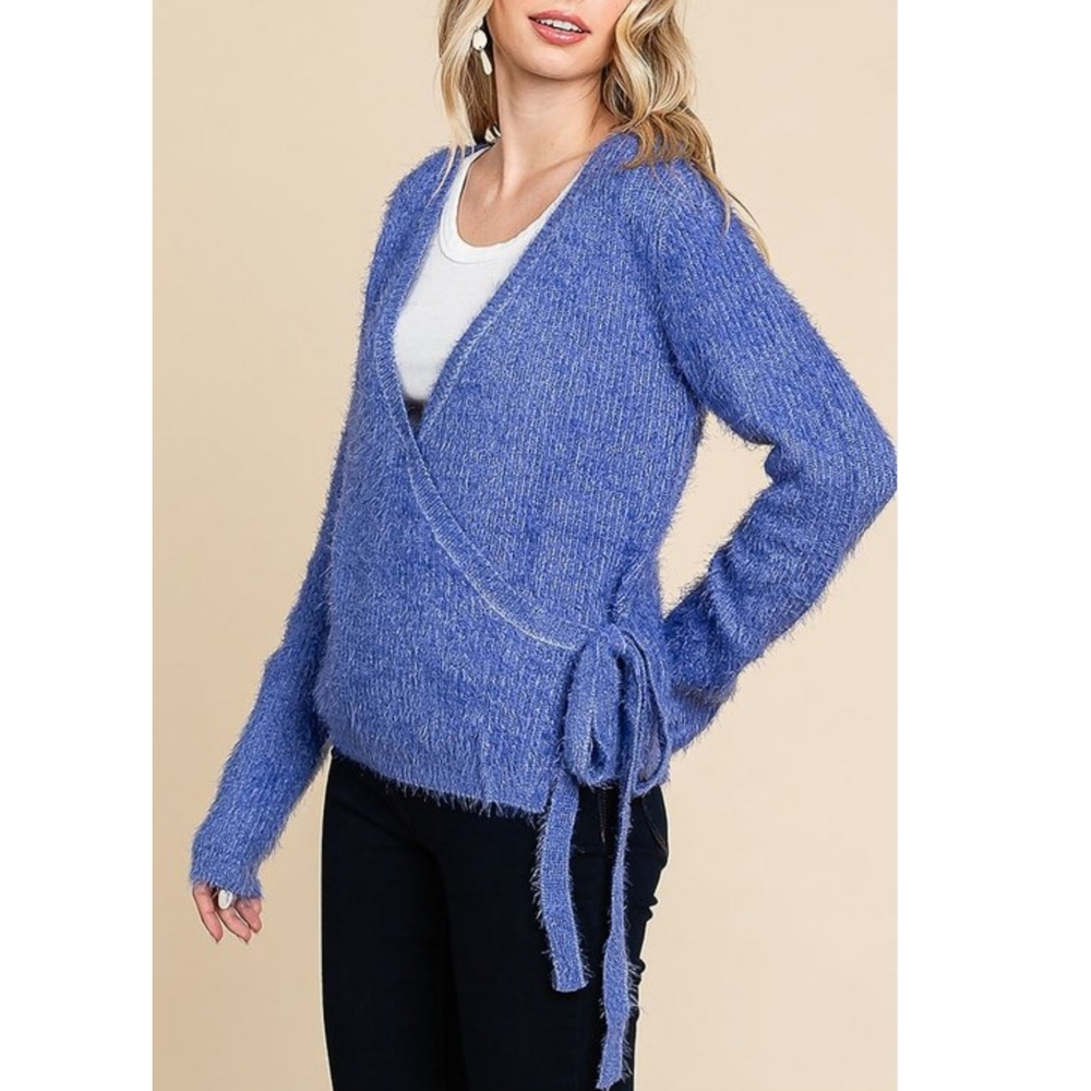 SIDE TIE SWEATER